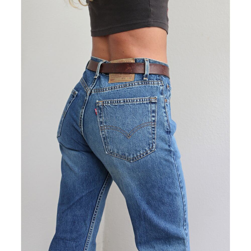 Early 2000's Vintage USA Made Levi's 505 Jeans ~ Women's XS SM ~ 30" 31" Waist - Picture 4 of 10